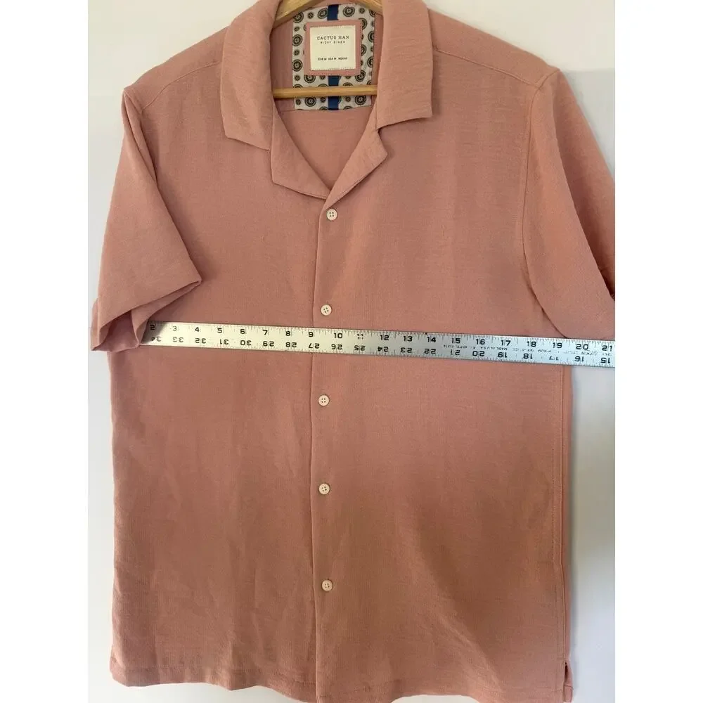 Cactus Man Ricky Singh Mauve Button Up Shirt- Size M - Picture 4 of 6